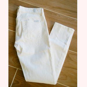 7 for all Mankind Roxanne White Capri size 25